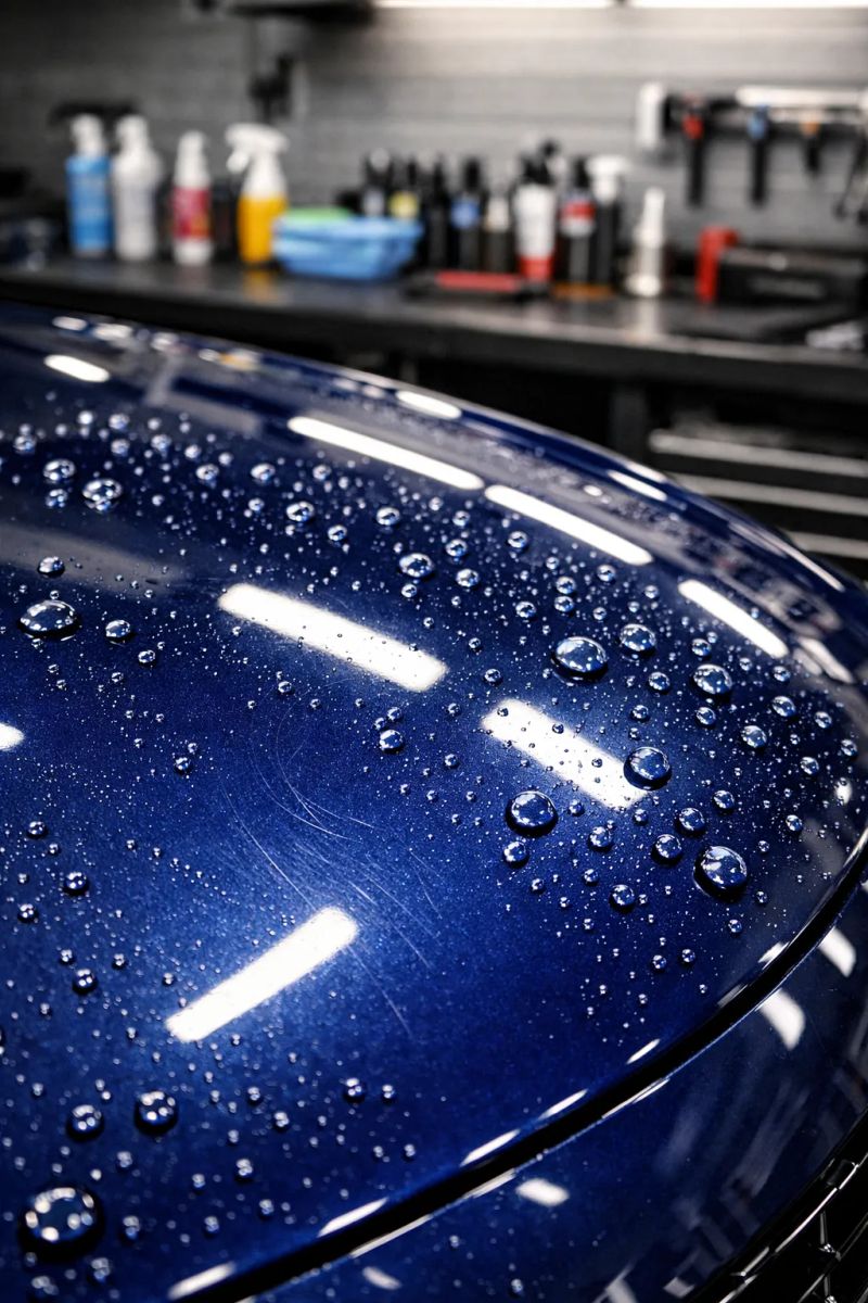 Professional two-bucket vehicle wash preparing paint for correction in Fort Worth