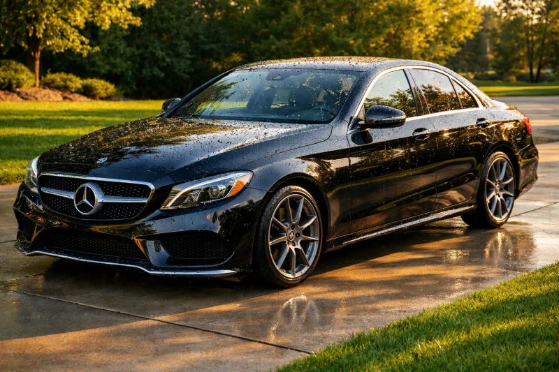 Freshly detailed luxury vehicle with a high-gloss finish at Upper Echelon Auto Detailing in Fort Worth, Texas
